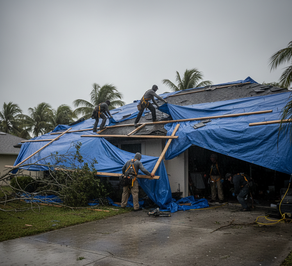 Emergency roofing plantation