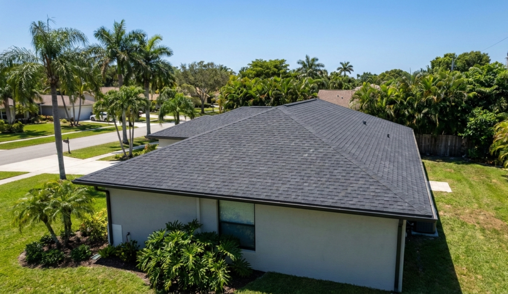 Newly replaced roof in plantation